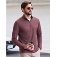 thumbnail image 4 of Pinspark Men's Quarter Zip Up Lightweight Pullover Mock Neck Sweatshirts Long Sleeve Golf shirts Performance Athletic Casual, 4 of 6