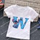 thumbnail image 3 of Camiseta de algodón para niños con letras ABCD y puntada blanca, camiseta con combinación de nombres para bebé, camiseta de dibujos animados Kawaii para niño y niña, top informal estilo Harajuku, 3 of 5