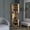 Beige, variant on Corner Bar Cabinet with Eight Cubbies | Function Well in Primary Living Room | Particle Board Crafted | Improve Bar Storage Efficiency