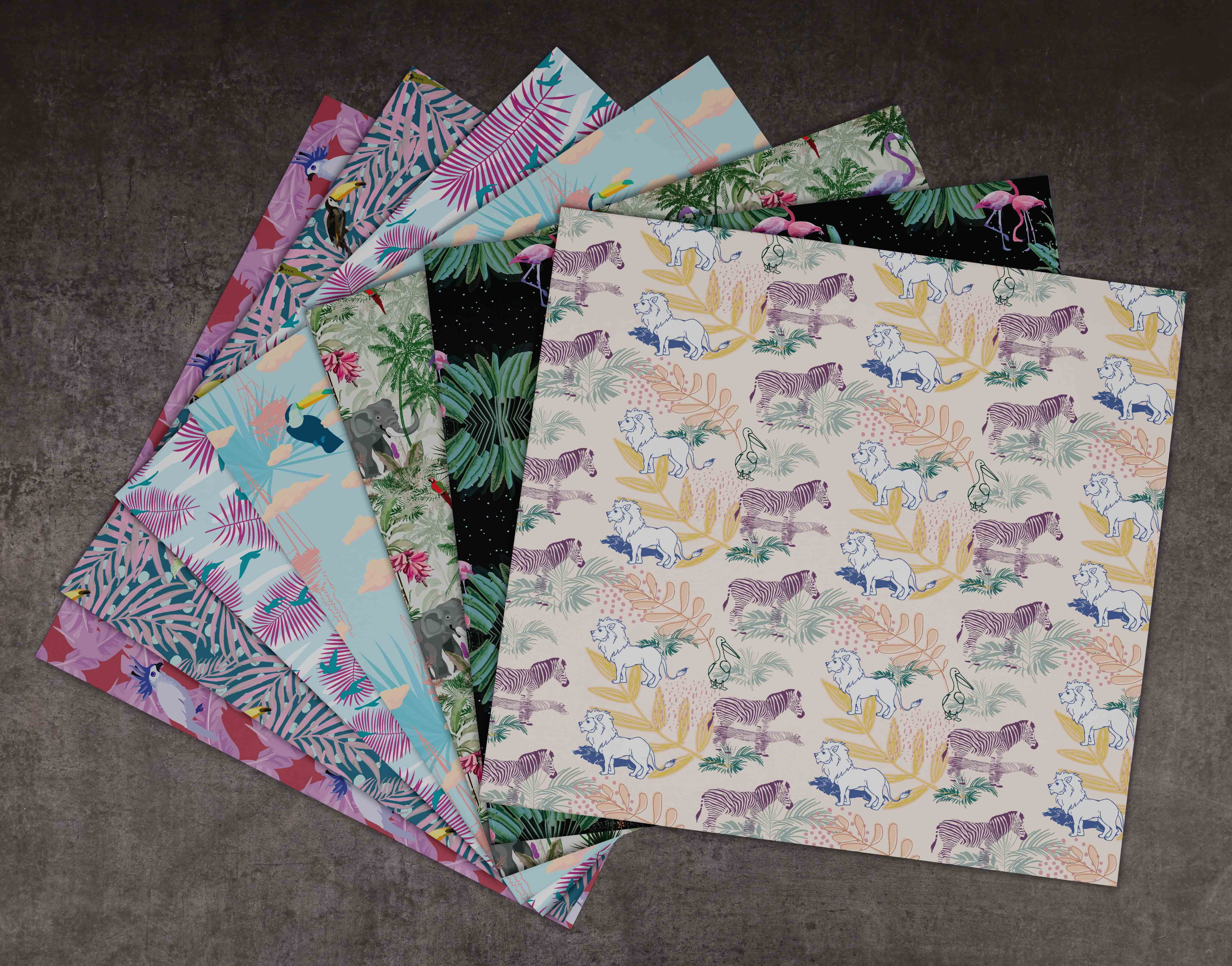 Inkdotpot 25 Sheets Tropical Scrapbook Paper Pad 12x12- Single-Sided Scrapbook Paper- Colorful Cardstock Paper Scrapbooking DIY Decorative Background Cardmaking Supplies- Journal Craft Paper