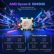 17.3 Gaming Laptop 16GB RAM 1TB SSD AMD Ryzen 9 8945HS (Beat i9-13900H) AMD Radeon 780M GPU-Computer with 100W Type-C AI-Enhanced Copilot VR Ready Backlit Keyboard Fingerprint Black