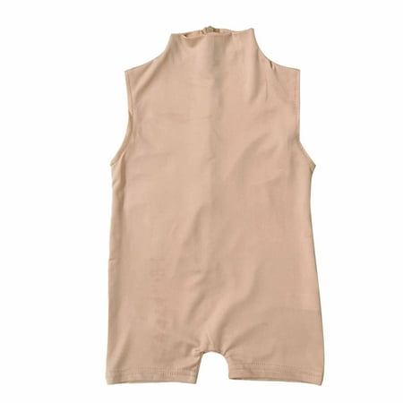 

nsendm Multi Romper Kids Toddler Baby Children Girls Solid Summer Sleeveless Dress Clothes Girls Rompers Size 10-12 Beige 4-5 Years