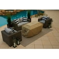thumbnail image 5 of 50" Rectangular Concrete Smokeless Fire Pit for Patio, Table W/ Glass Guard and Crystals in Gray (50" Rectangular Gray, Cobalt Blue), 5 of 6