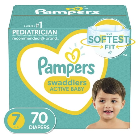 UPC: 0037000788782 | Pampers Swaddlers Diapers Soft and Absorbent Size 7 70 ct