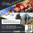 thumbnail image 3 of 5 Pairs Merino Wool Hiking Socks Warm Thermal Winter Cozy Cushioned Moisture Wicking Socks for Women & Men, 3 of 6