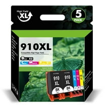 910 910XL Ink Cartridges Compatible for HP 910XL 910 5 Pack for OfficeJet Pro 8020 8025 8028 8035 8010 8022 8015 8018 Printer (2 x Black, Cyan, Magenta, Yellow)