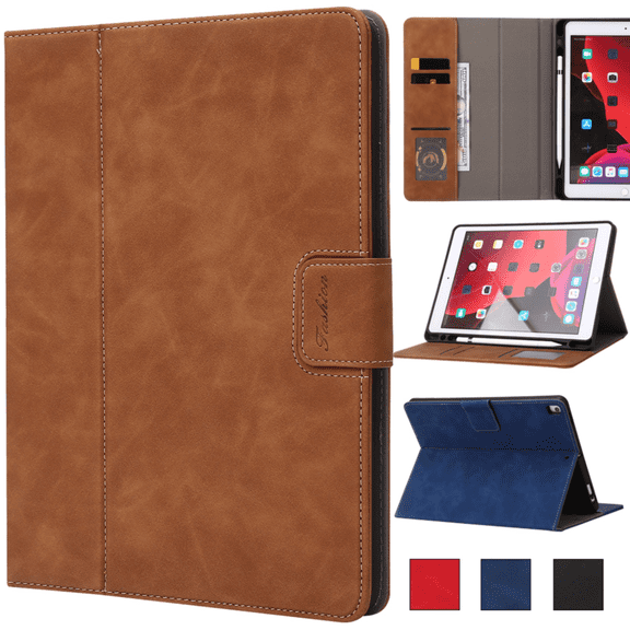 Wallet Case for Apple iPad (A16) 11th/10th Generation 11-in PU Leather Flip Stand Smart Cover with Card/Pencil Holder