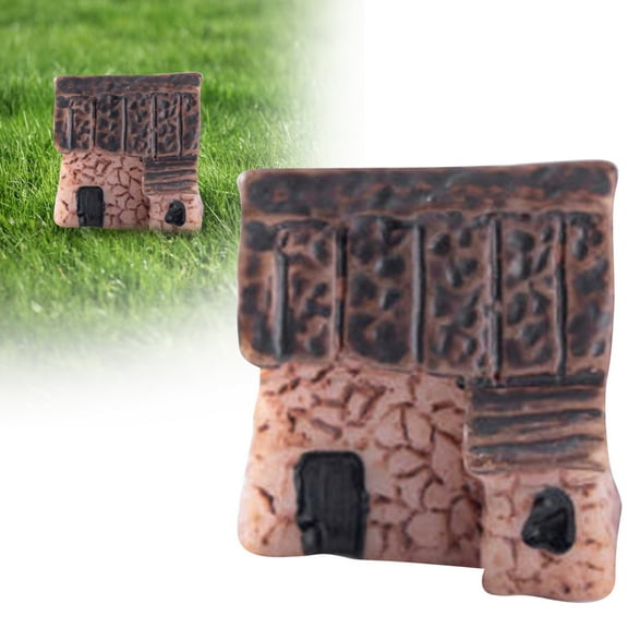 Miniature Fairy Garden Houses,Tiny Houses,Mini House,Garden Ornaments,Cute Mini Homes for Fairy Garden Decoration,Indoor and Outdoor Landscaping,Terrariums,and Home Display,A