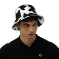 thumbnail image 4 of Xecao Milk Cow Print Men and Women Night Reflective Hat Runner Cap Visor Bucket Hat Boonie Cap, 4 of 6