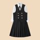 thumbnail image 5 of Odeerbi Niñas 4 Piezas Preppy Vestido Chaleco + Camisa de Vestido de Manga Larga + Falda Plisada + Corbata Set Uniforme Escolar, 5 of 5