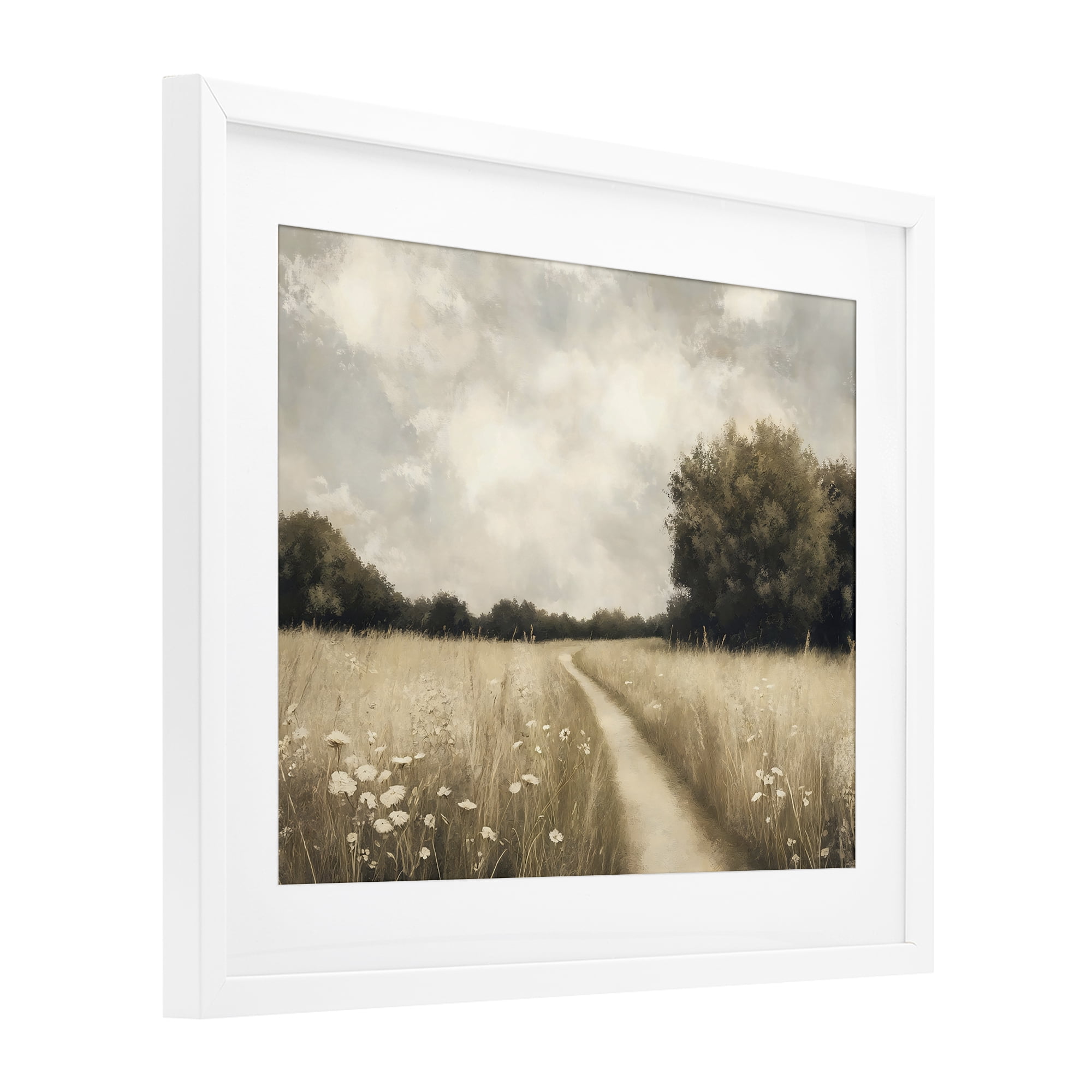 Stupell Industries Journey Through Wildflowers in Meadow White Framed Print Under Glass, design by Creative Studio