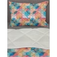 thumbnail image 3 of Colorful Comforter & Sham Bedding Set, Bohemian Graphic Colored Print with Circles Intersecting in Regular Order, 3 pcs Duvet Set Microfiber Filling Quilt, 5 Sizes, Multicolor, by Ambesonne, 3 of 4