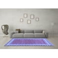 thumbnail image 3 of Ahgly Company Machine Washable Indoor Rectangle Abstract Blue Contemporary Area Rugs, 2' x 5', 3 of 4