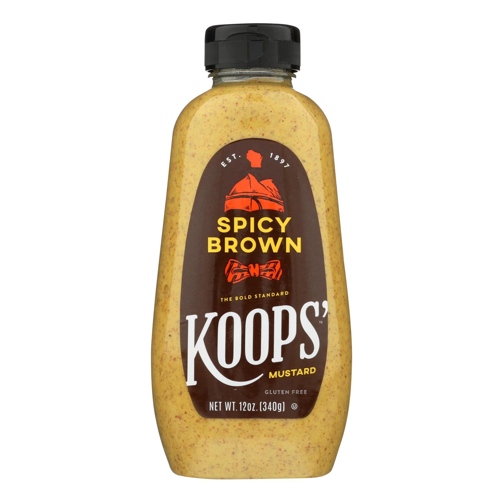 (12 Pack) Koops' Kosher Spicy Brown Mustard, 12 Oz