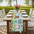 thumbnail image 4 of Table Runners 70 Inches Long Dress Scarves, Easter Farmhouse Coffee/Dining/Kitchen Table Decor, Holiday Table Runner, Spring Easter Eggs Bunny Farmhouse Wooden Grain 13x70 Inch, 4 of 9