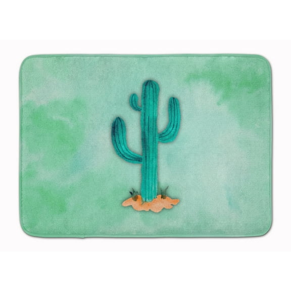 Western Cactus Watercolor Machine Washable Memory Foam Mat