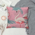 thumbnail image 2 of Throw Pillow Cover Seamless with Pink Flamingo Pattern Illustration Summer Beacn Home Decor Pillowcase Square Pillow Case Cushion Cover for Sofa Bed, 2 of 5