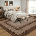 thumbnail image 4 of Nanan 9'x12' Braided Print Area Rug Non Slip Farmhouse Carpet, Washable Rug Non Shedding Stain Resistant Indoor Mats for Living Room Bedroom Nursery Office, Brown, 4 of 8