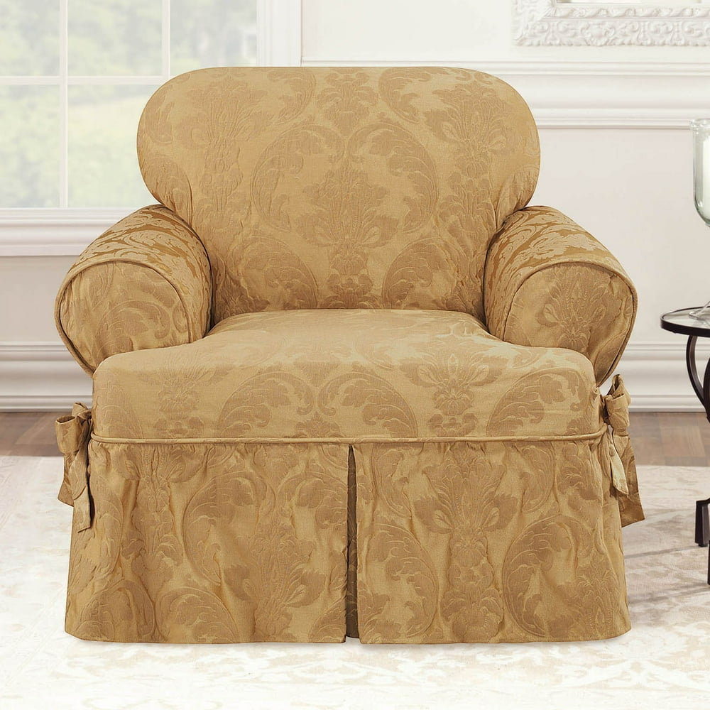 Sure Fit Matelasse Damask TCushion Chair Slipcover