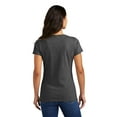 thumbnail image 2 of Land Of The Free Home of the Brave Ladies' Short Sleeve Soft Feel V-Neck Veterans Day T-shirt, 2 of 3