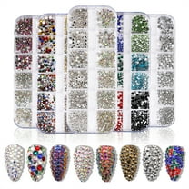 Flatback Rhinestones for Crafts,Crystal Rhinestone for Nail Gems Jewels Glitter Glass Diamond for Nails Design DIY Face Makeup Tumblers Clothes Stones Decoration