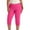 Hot Pink, variant on Capri Leggings for Women Spring Summer Elastic High Waist Plus Size Slim Fit Workout Yoga Pants Capris
