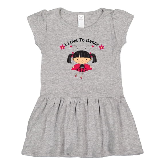 Inktastic I Love to Dance Ladybug Girls Toddler Dress
