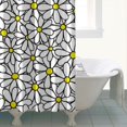 thumbnail image 4 of White Daisy Flower Yellow Centers Pattern Shower Curtain 72"x72" ,Bathroom Decorative Shower Curtains Set with 12 Hooks,Modern Waterproof Washable Shower Curtain, 4 of 6