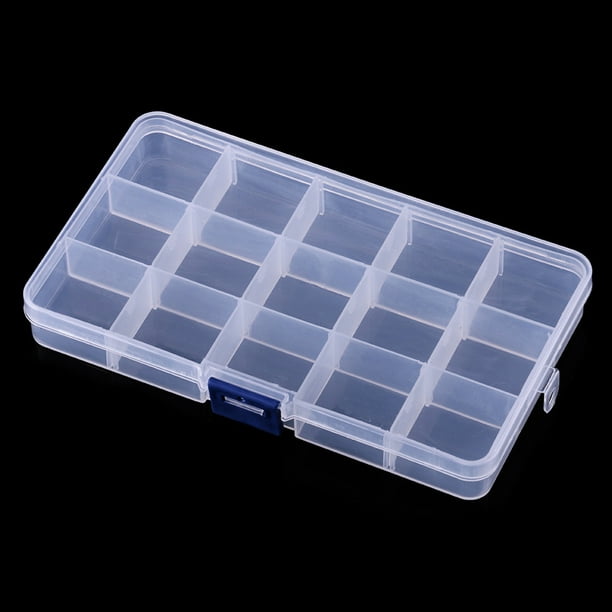 Hi.Fancy 8/10/15 Grid Fishing Clear Storage Fish Hook Organizer Box Transparent Fish Hook Organizer Plastic Jewelry Container Other 17.5*9.8*2.3cm