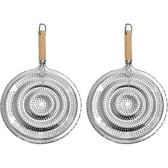2 Pcs Heat Diffuser Plates for Gas Stove or Electric Stove, Flame Retardant Simmer Plate with Wooden Handle