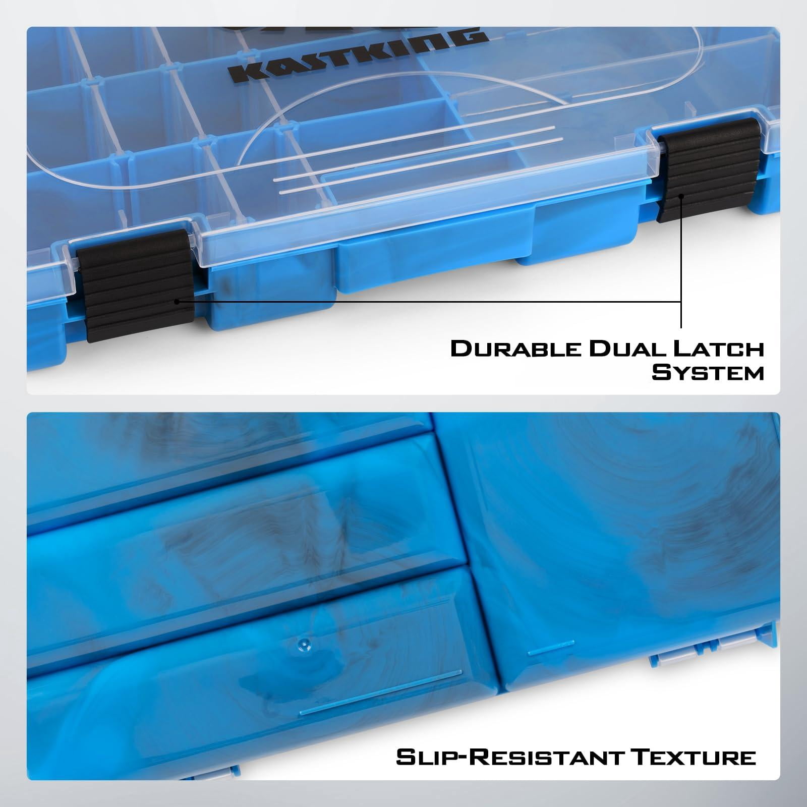Tackle Boxes  Plastic Box Storage Organizer With Removable Dividers - Fishing 2 Packs /4 Trays Parts