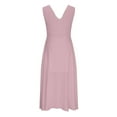 thumbnail image 6 of IROINNID Wedding Guest Dresses for Women Homecoming Party Spring/Summer Sleeveless Color V-Neck Wrapped Chest Dress Long Dress Trendy Formal Dress,Pink, 6 of 6