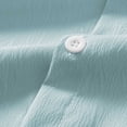 thumbnail image 5 of 100% Cotton Men's Sun Protection Shirts Lapel Button Down Long Sleeve Plain Breathable Lightweight Hiking Shirts for Summer Light Blue M, 5 of 7