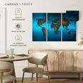 thumbnail image 5 of Elephant Stock Ocean World Map Wall Art - Horizontal Multi Panel Canvas - Living Room Wall Decor - Map Multi Panel - Teal And Gray Decor - 50" x 32", 5 of 8