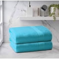 thumbnail image 3 of MALLONI HOME Premium Cotton Oversized 2 Pack Bath Sheet 35x70 - 100% Pure Cotton - Ideal for Everyday use - Ultra Soft & Highly Absorbent - Machine Washable - Turquoise Blue, 3 of 7