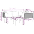 thumbnail image 4 of vidaXL 5 Piece Garden Lounge Set with Cushions Grey Poly Rattan, 4 of 5