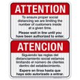 thumbnail image 1 of Bilingual Social Distancing Sign, Social Distance Sign, English Spanish 24x30 Reflective Aluminum EGP, 1 of 1