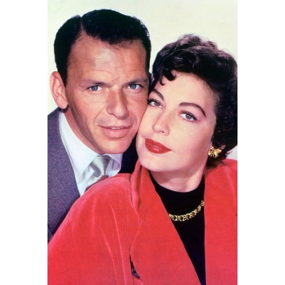 Frank Sinatra Embracing Ava Gardner Rare Color 24x36 Poster
