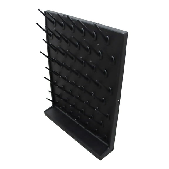 INTBUYING Drying Rack PP 52pegs Wall Mount Desk Top In Black Lab Supply Cleaning Equipment