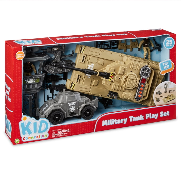 Kid Connection Military Tank Play Set, 25 Pieces - Army Combat