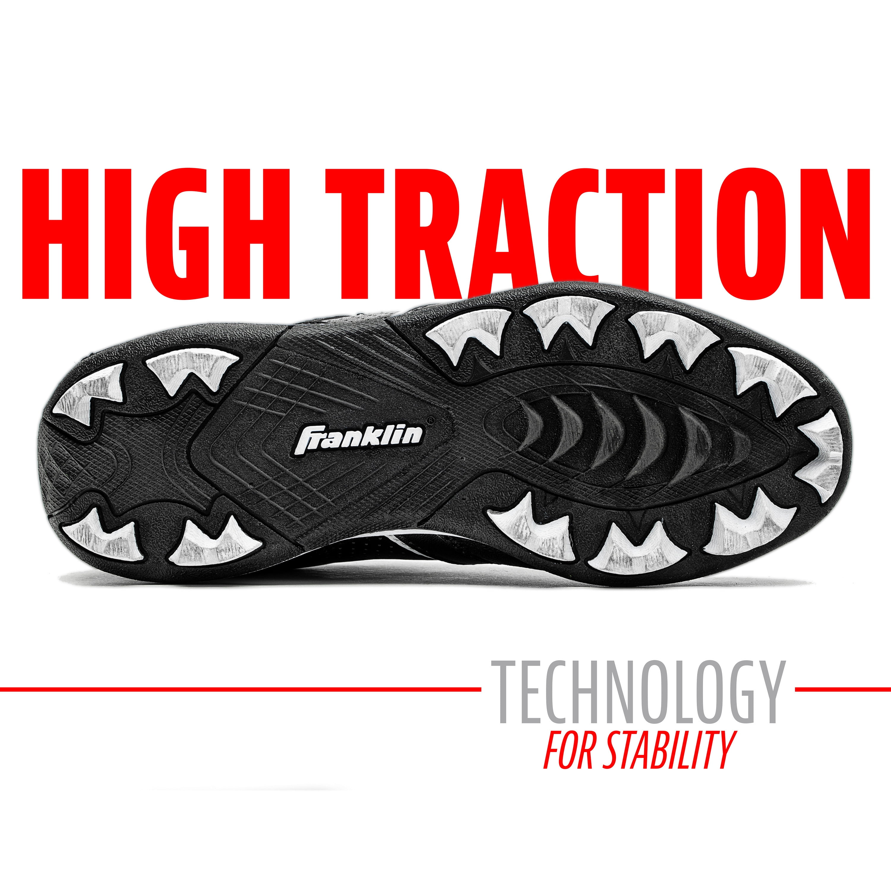 Franklin Sports Youth Baseball Cleat, Black, Size 3