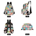 thumbnail image 4 of FORMRS Mini Backpack Purse for Women Quilted Travel Daypack Casual Shoulder Bag, Colorful Checkered Pattern, 4 of 7