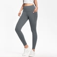 thumbnail image 6 of 3 Pack High Waisted Leggings for Women with Pockets Soft Active Tummy Control Pants for Yoga Running & Daily Wear Dark Gray XL, 6 of 7