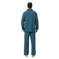 thumbnail image 4 of Apparonia Conjunto de Pijamas para Hombre de Algodón con Cuello con Muesca Pijamas para Hombre de Manga Larga Ropa de Dormir para Hombre con Bolsillos y Frente Fly Cuadros Verdes M, 4 of 7