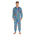 thumbnail image 3 of FORMRS Onesies Pajama for Adults Unisex Hoodie Winter Jumpsuit One Piece Sleepwear, Sizes S-2XL, Blue Cartoon Galaxy, 3 of 7