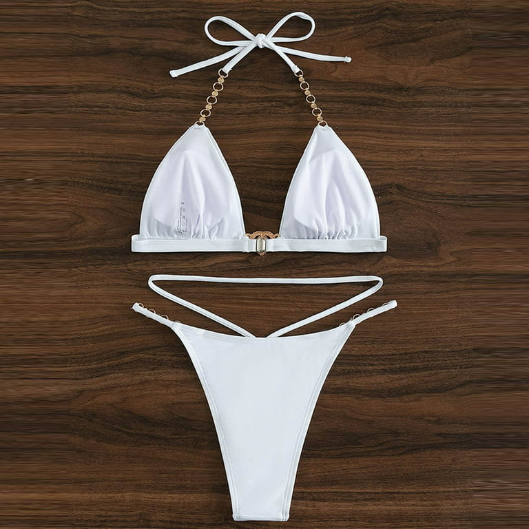 Two-piece swimsuit VICTORIA'S SECRET White size L International in  Polyester - 27385492