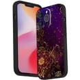 thumbnail image 1 of Compatible with iPhone 14 Pro Max Phone Case, Purplish-Gold-Floral-Dark-Grunge-4 Case Men Women, Flexible Silicone Shockproof Case for iPhone 14 Pro Max, 1 of 1