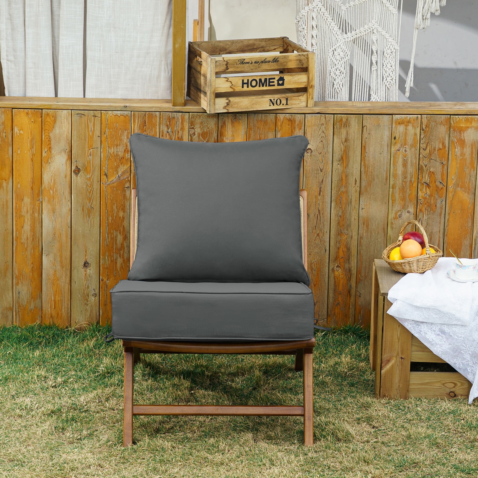 YEERSWAG 46.5x24x5.75 inch Outdoor Deep Seat Cushion Set,Water Repellant,Fade Resistant Patio Chair Cushion for Outdoor Patio Furniture