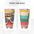 thumbnail image 3 of Salouo Hello Summer Print 20oz Tumbler with Lid,Stainless Steel Vacuum Insulated Tumbler Durable Insulated Coffee Mug Thermal Cup with Splash Proof Sliding Lid-Straw Three-piece Set, 3 of 8