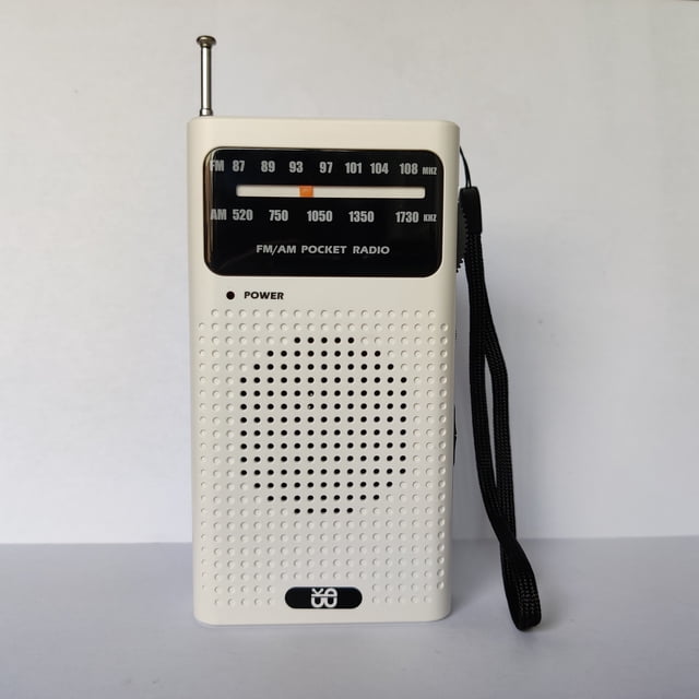 Radio de bolsillo portátil Mini Am/fm Radio pequeño transistor de radio con indicador de potencia conector para auriculares brillar Electrónica